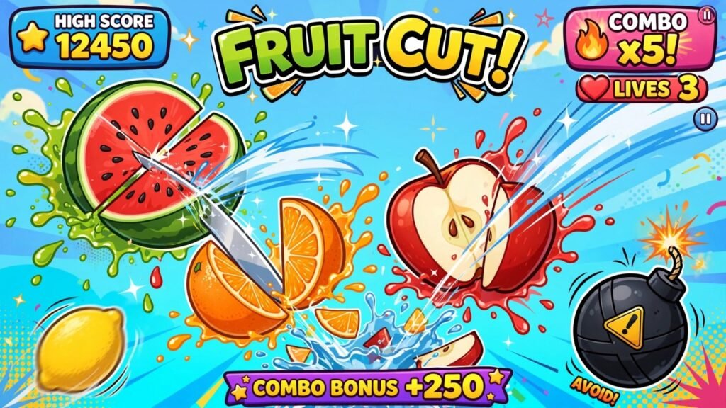 Fruit Cut Game: Play Online, How to Play, Best Tips, Rules and High Score Strategies Fruit Cut 1024x576